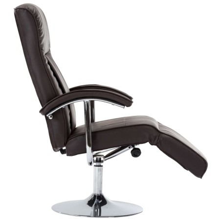 Fauteuil TV marron similicuir
