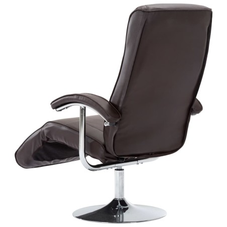 Fauteuil TV marron similicuir
