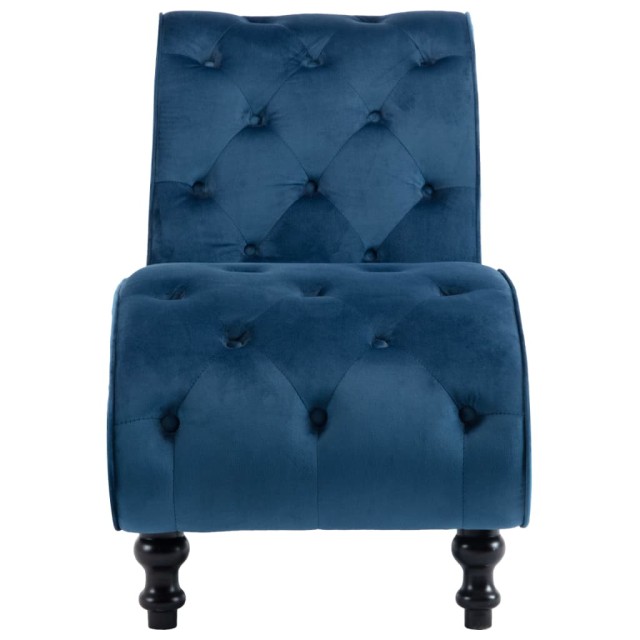Chaise longue Bleu Velours