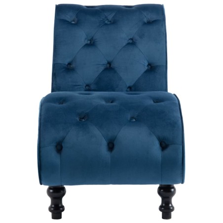 Chaise longue Bleu Velours