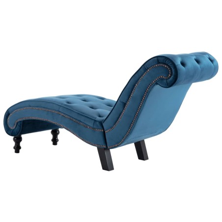 Chaise longue Bleu Velours
