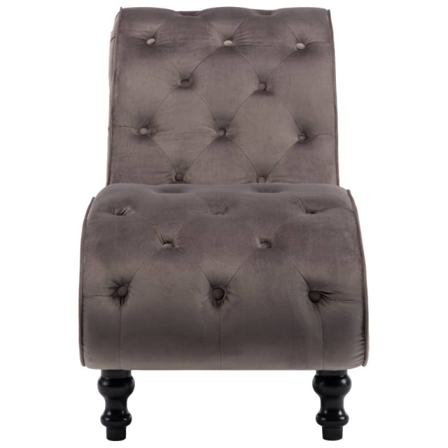 Chaise longue Velours Gris