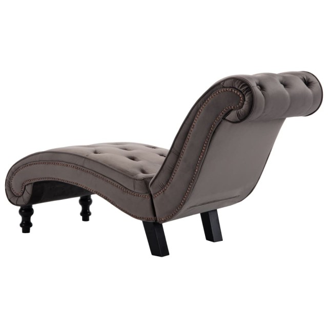 Chaise longue Velours Gris
