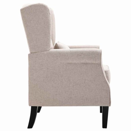 Fauteuil beige tissu