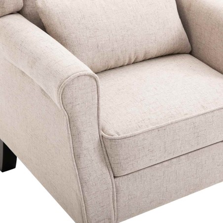 Fauteuil beige tissu