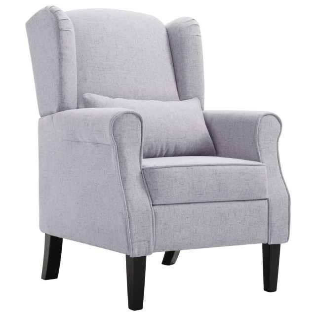 Fauteuil gris clair tissu