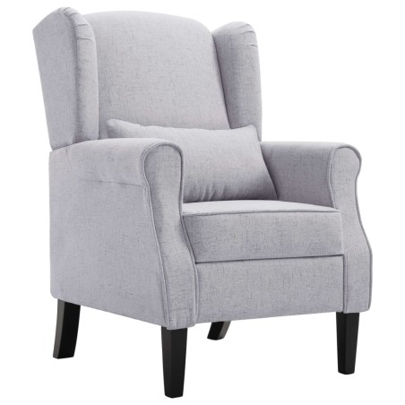 Fauteuil gris clair tissu