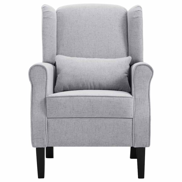 Fauteuil gris clair tissu