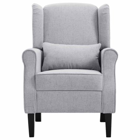 Fauteuil gris clair tissu