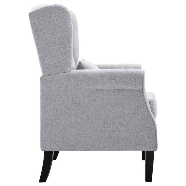 Fauteuil gris clair tissu