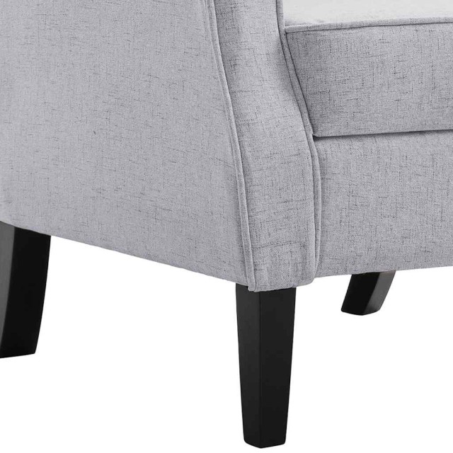 Fauteuil gris clair tissu