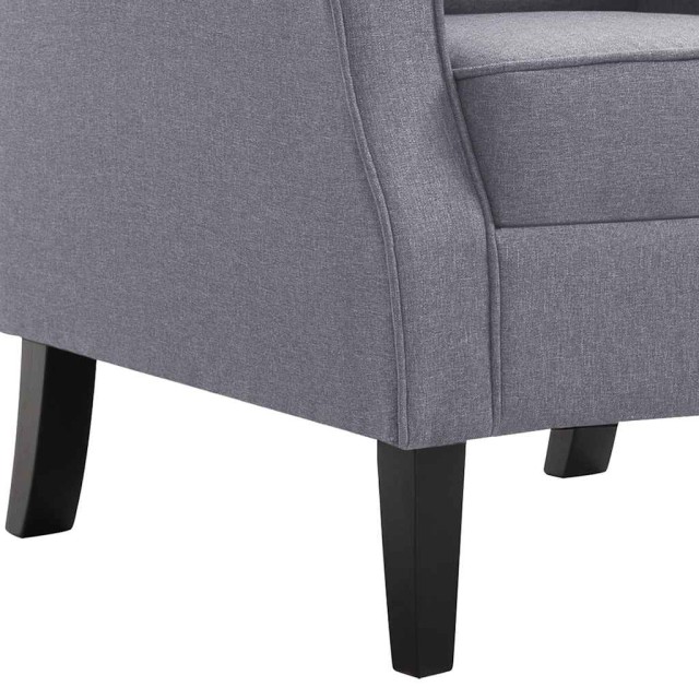 Fauteuil gris foncé tissu