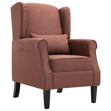 Fauteuil marron tissu