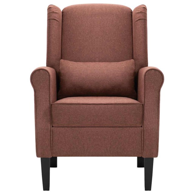 Fauteuil marron tissu