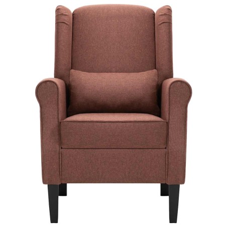 Fauteuil marron tissu