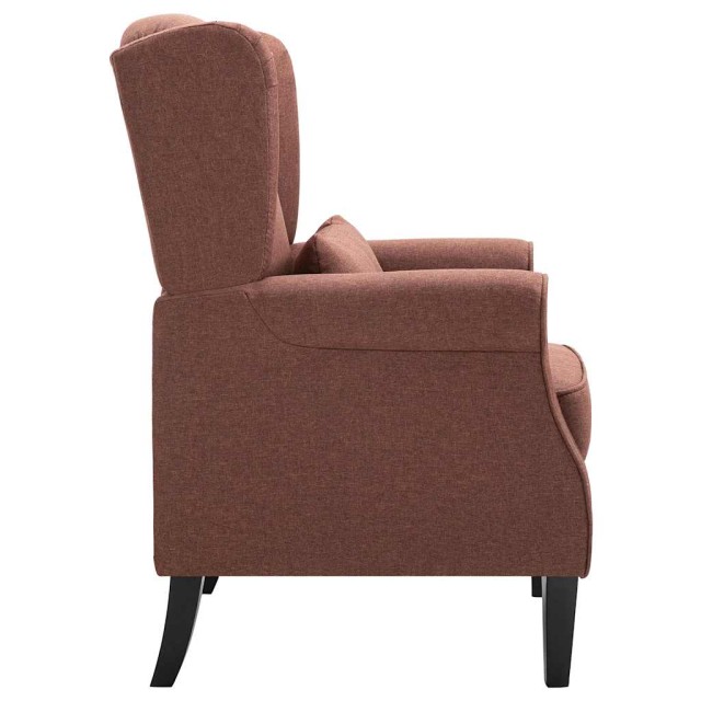 Fauteuil marron tissu