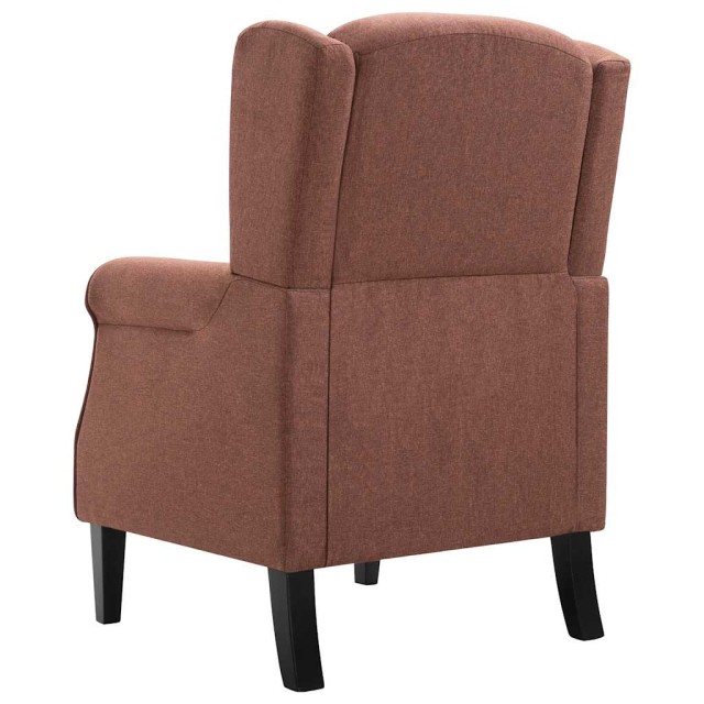 Fauteuil marron tissu