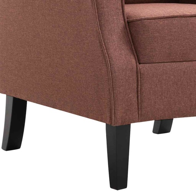 Fauteuil marron tissu