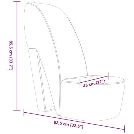 Chaise en forme de chaussure à talon haut argenté similicuir