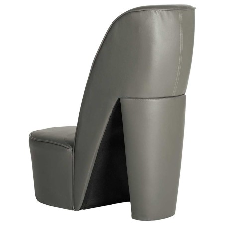 Chaise en forme de chaussure à talon haut Gris Similicuir
