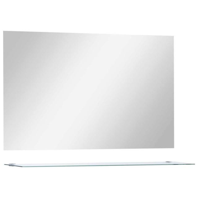Miroir mural avec étagère 100x60 cm Verre trempé