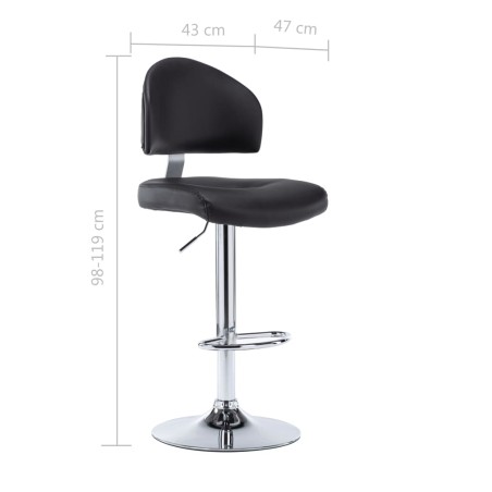 Tabouret de bar Noir Similicuir