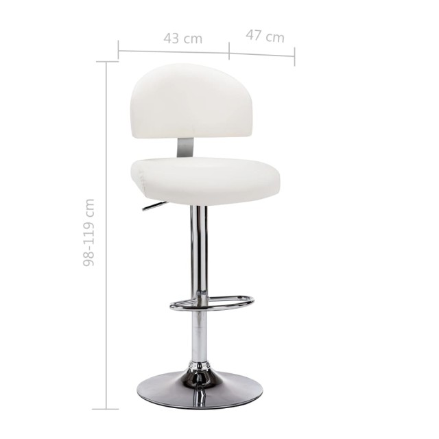Tabouret de bar Blanc Similicuir