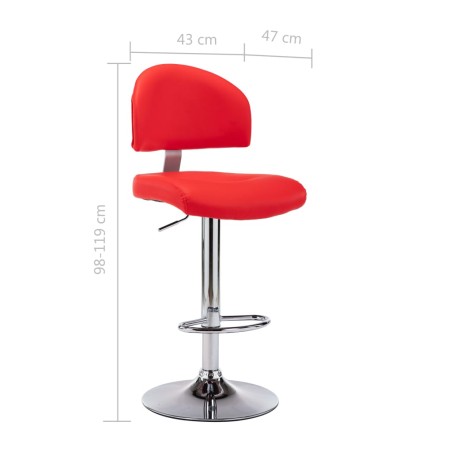 Tabouret de bar Rouge Similicuir
