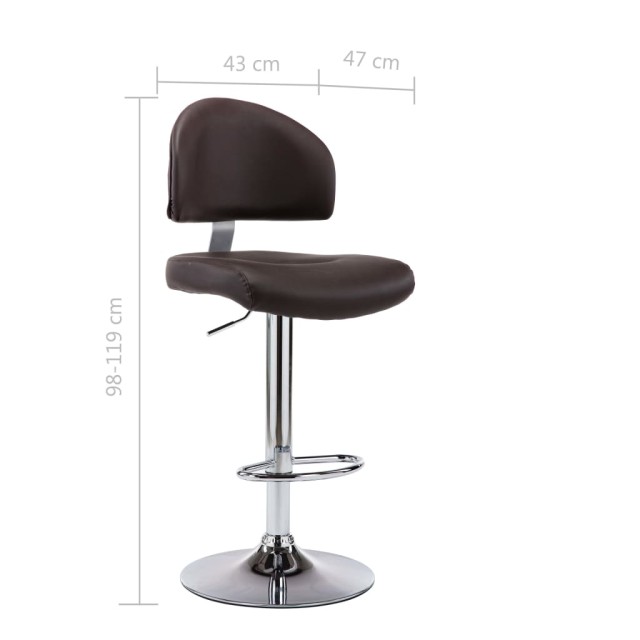 Tabouret de bar Marron Similicuir
