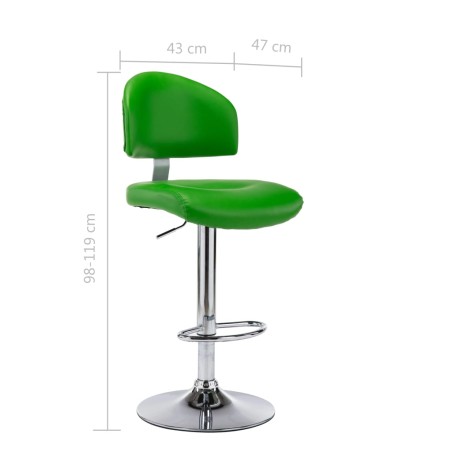 Tabouret de bar Vert Similicuir