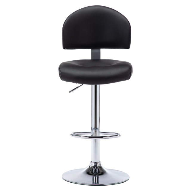 Tabourets de bar lot de 2 noir similicuir