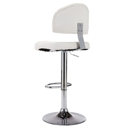 Tabourets de bar lot de 2 blanc similicuir