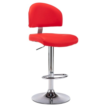 Tabourets de bar lot de 2 rouge similicuir