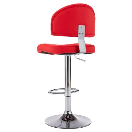 Tabourets de bar lot de 2 rouge similicuir