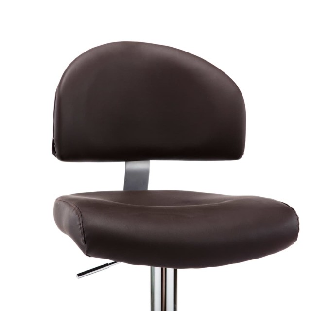 Tabourets de bar lot de 2 marron similicuir