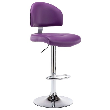Tabourets de bar lot de 2 violet similicuir