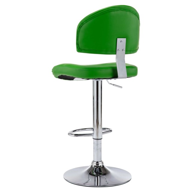 Tabourets de bar lot de 2 vert similicuir