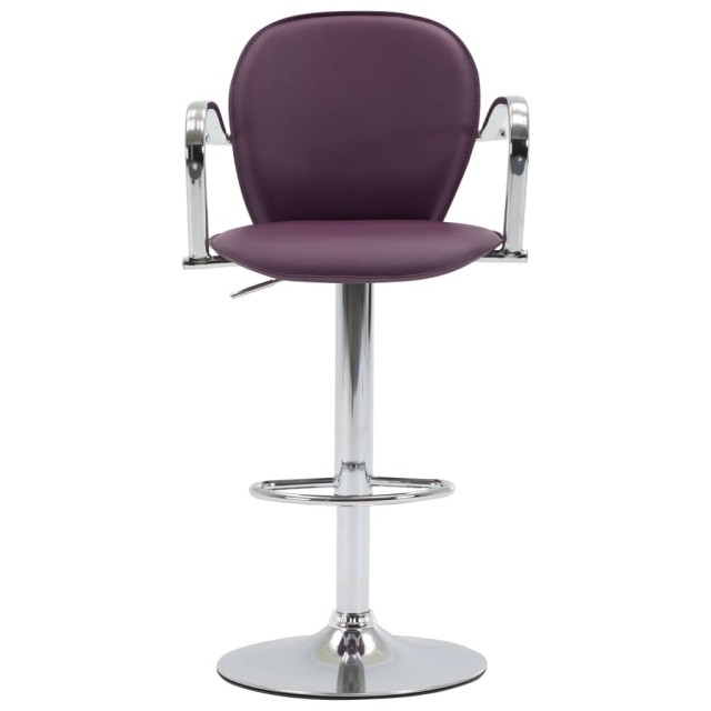 Tabourets de bar avec accoudoir lot de 2 violet similicuir