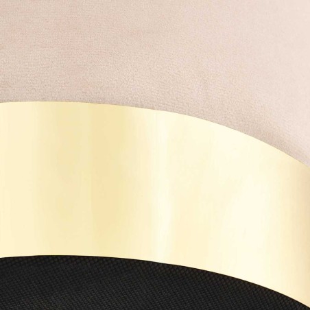 Tabouret Abricot et doré Velours 28 x 36 cm