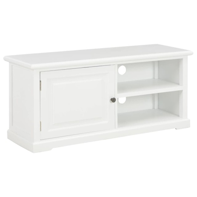 Meuble TV Blanc 90x30x40 cm Bois