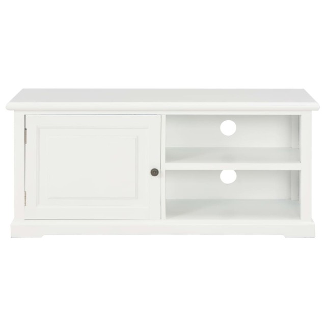 Meuble TV Blanc 90x30x40 cm Bois