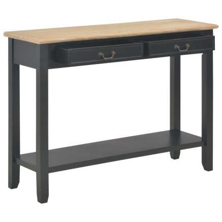Table console Noir 110x35x80 cm Bois 2