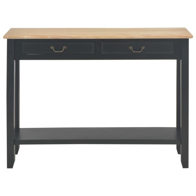Table console Noir 110x35x80 cm Bois