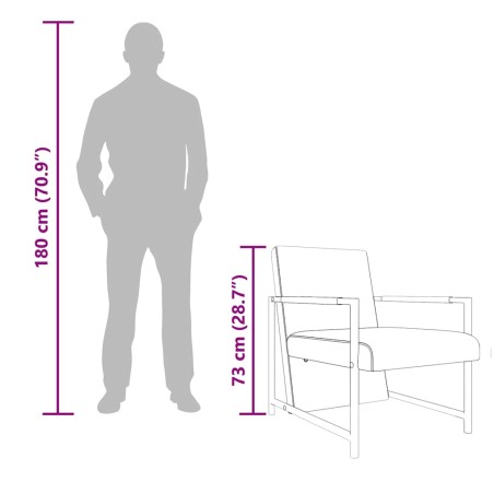 Fauteuils lot de 2 avec cadre chromé noir similicuir