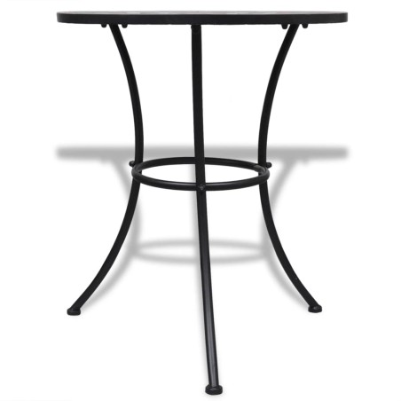 Mobilier de bistro 3 pcs Carreau céramique Terre cuite et blanc