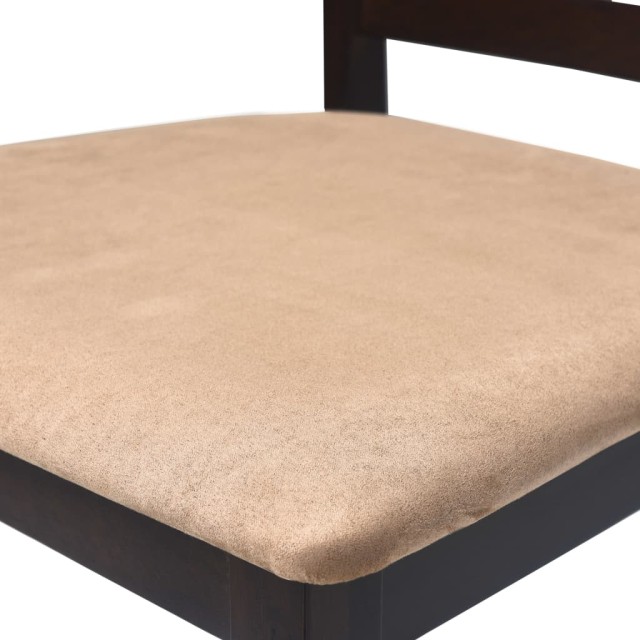 Set table et 4 chaises de bar en bois coloris marron