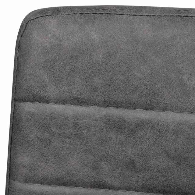 Chaises à manger cantilever lot de 4 gris foncé similicuir