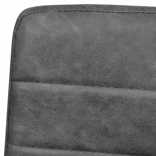 Chaises à manger cantilever lot de 6 gris foncé similicuir