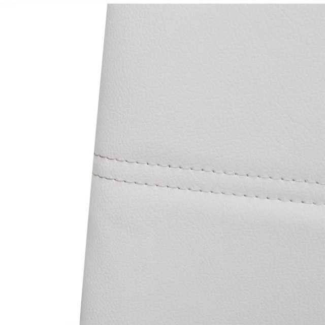 Chaises à manger cantilever lot de 6 blanc similicuir