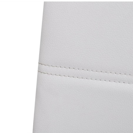 Chaises à manger cantilever lot de 6 blanc similicuir